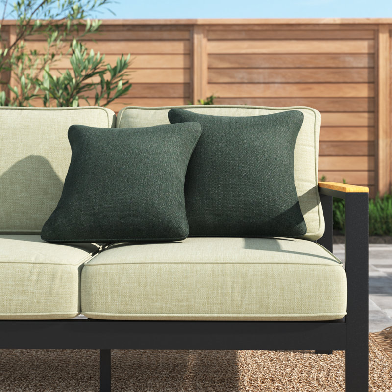 Tinsley Sunbrella® Outdoor Reversible Throw Pillow, Dark Green, 16" x 16"