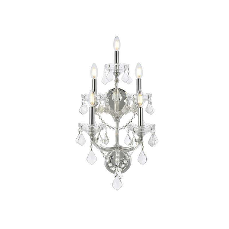 Cristal taillé royal transparent Maria Theresa Mishayla, H 29,5 po x l 12 po x P 12 po, 5, Chrome