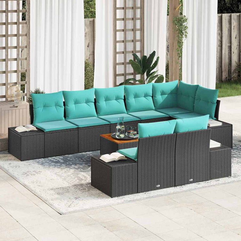 Ensemble de canapé de jardin avec coussin 9 pièces vidaXL