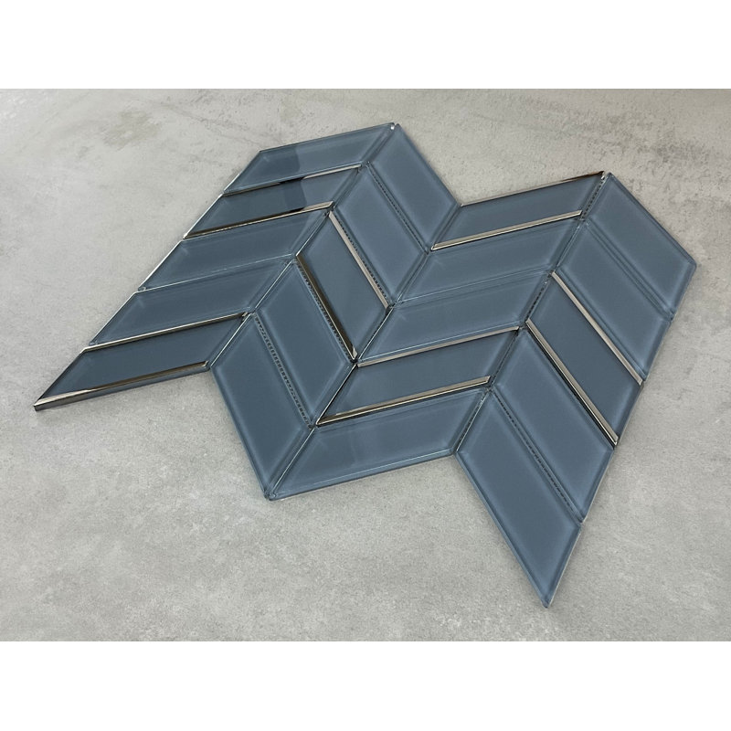 Carrelage mural 1,5 "x 4,25", Gris anthracite
