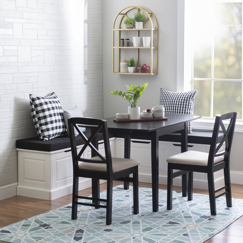 Eslick Nook 5-Piece Cushion Set, Black