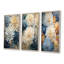 «Mums White and Blue Elegance», ensemble de 3 impressions sur toile Mums-1419480958-1419480959