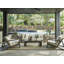Mozambique 90" Wide Outdoor Teak Patio Sofa with Sunbrella Cushions
