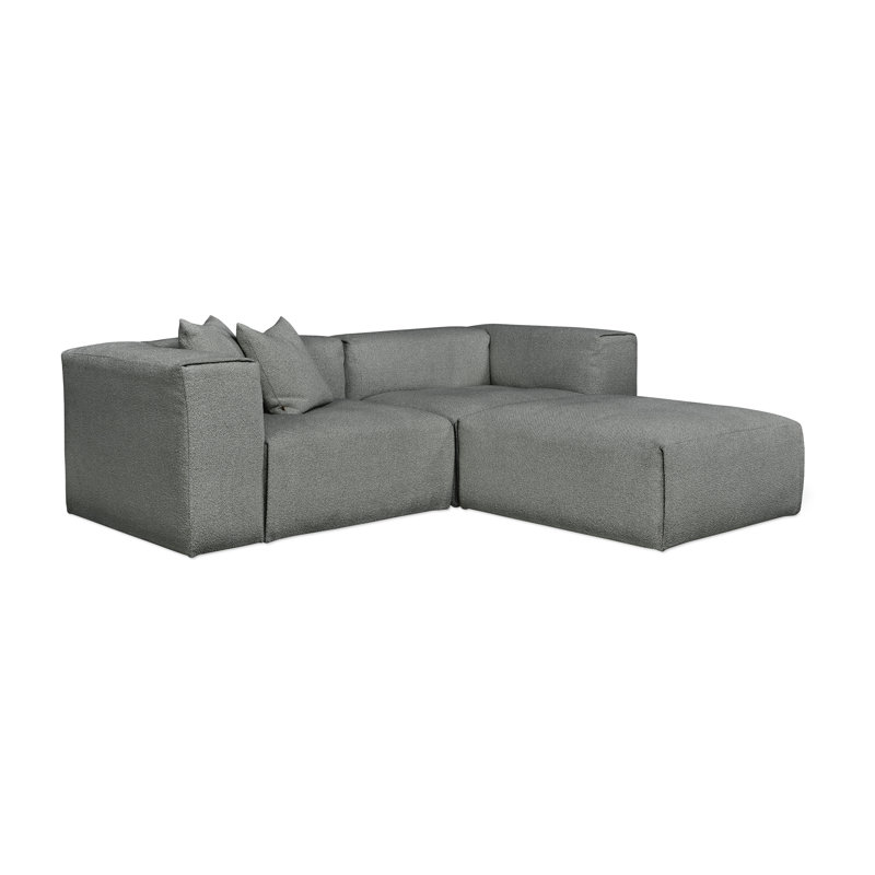 Nest Modular 3-PC Sectional, Scoria Boucle