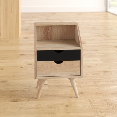Rousseau 40cm W Solid Wood Bedside Table
