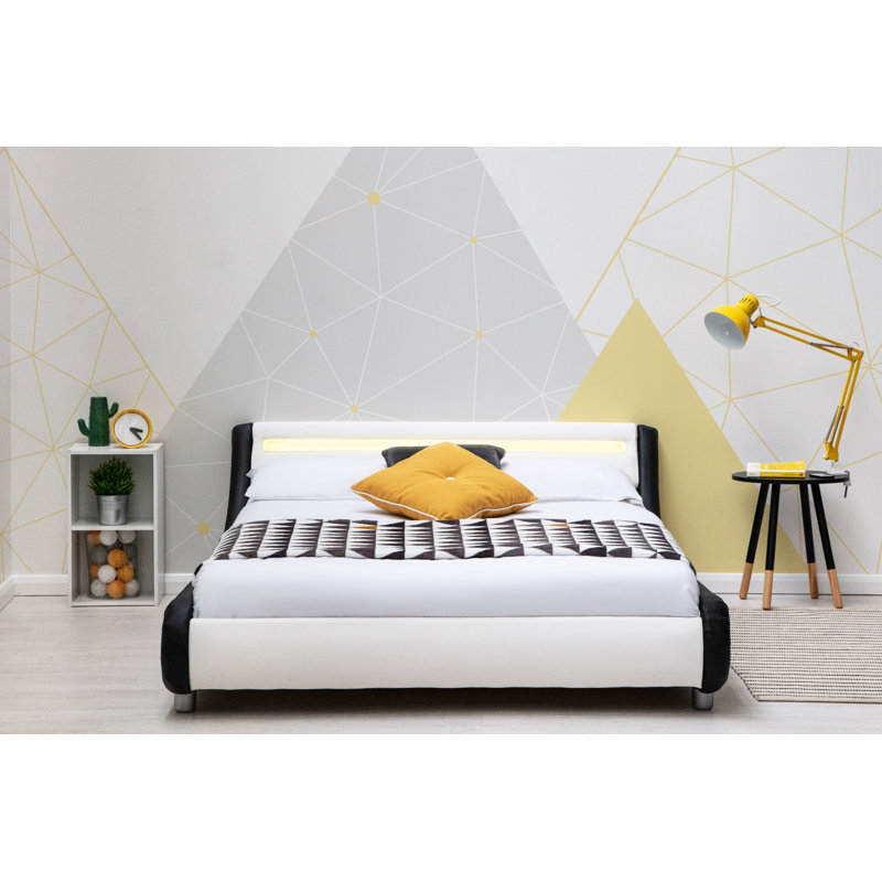 Upholstered Small Double (4') Bed with Mattress