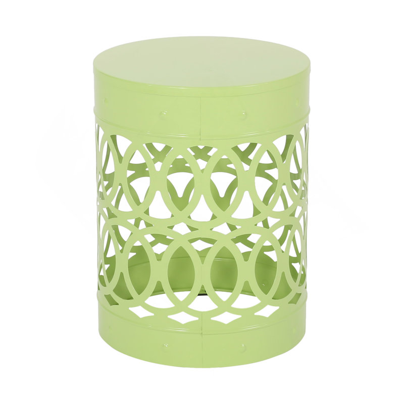 Table de bout d'extérieur en métal S / 2, Vert, Green, Vert