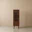 Armoire d'appoint Mid-Century moderne en chêne massif 47 "avec 2 tiroirs, porte cannelée-2032617427-2032617437