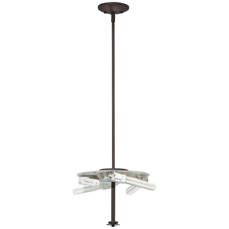 Lustre V2467 Dunlevy, Bronze Antique, H 9 po x l 20 po x P 20 po, 4