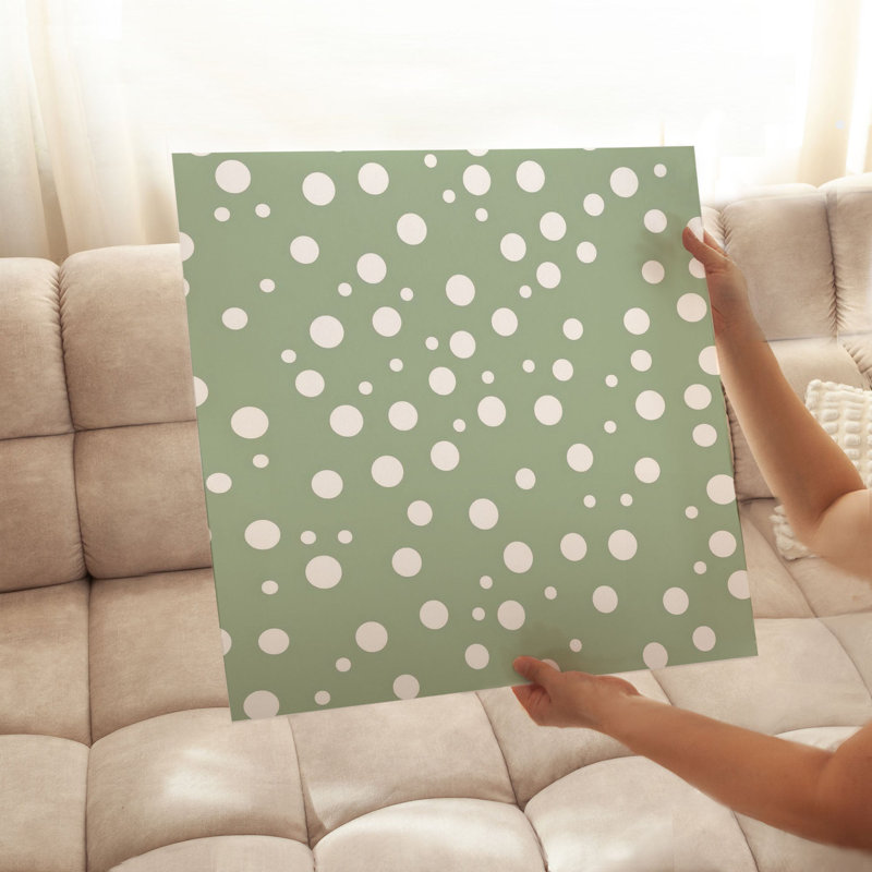 Abstrait à pois I, reproduction d'art moderne sans cadre, H 24 po x l 24 po