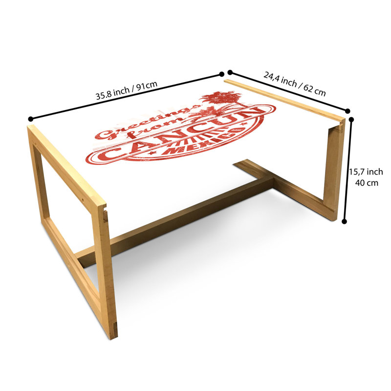 Iretomiwa Trestle Coffee Table, 40cm H x 91cm W x 62cm D