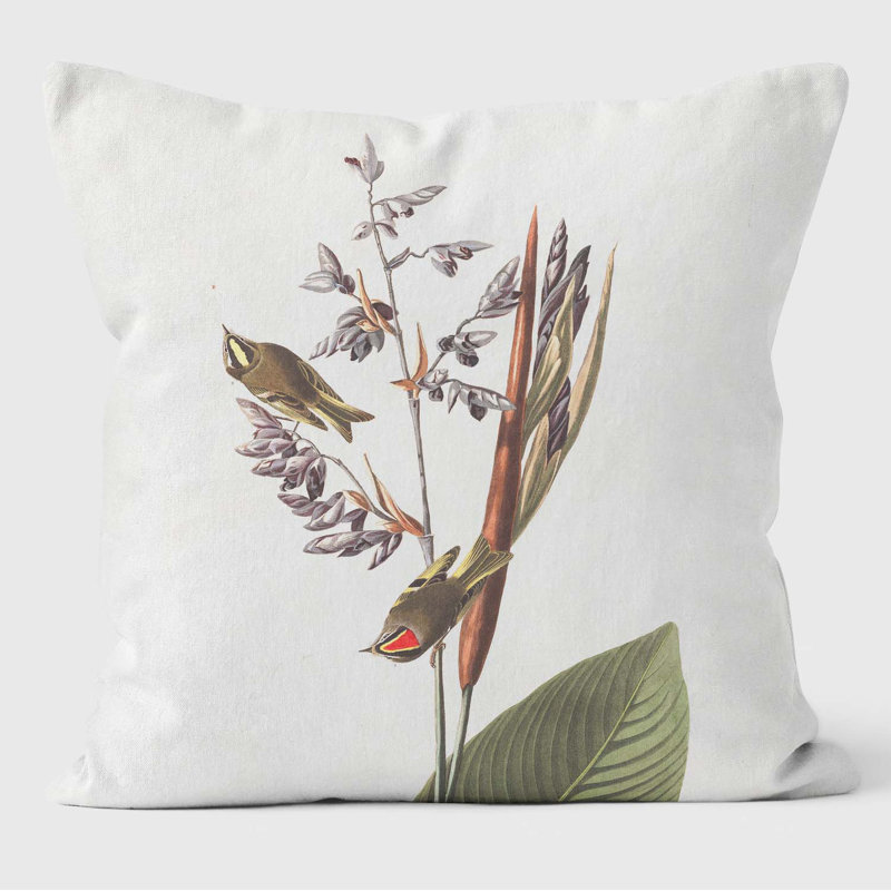 American Golden Crested Wren Birds of America Cushions