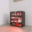 Armoire à chaussures 4 couches avec porte en verre et vitrine à chaussures en verre avec contrôle DEL Bluetooth