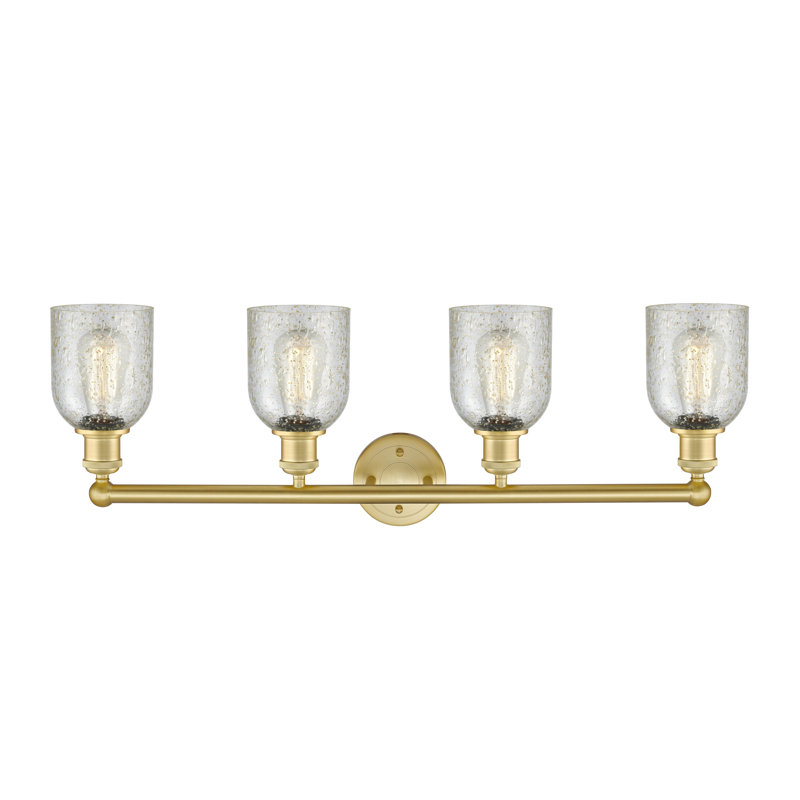 Éclairage pour meuble-lavabo 4 lumières 32 pouces Reiko, Mica, Or satiné