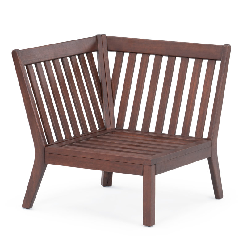 Chaise de coin Minhaj Sunbrella, Sunbrella rouge coucher de soleil