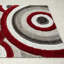 Tapis rouge à motif géométrique Koo-701381478