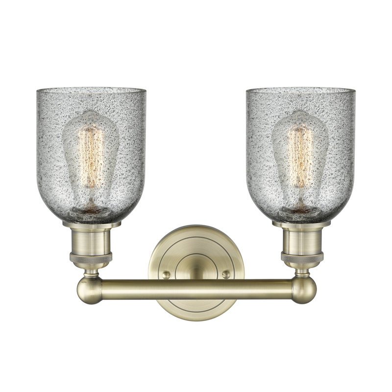Reiko 2 - Light Dimmable Vanity Light, Charcoal, Antique Brass