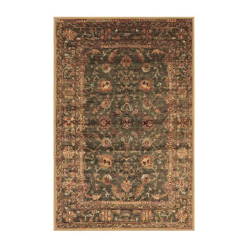 Tapis brun lavable à la machine Manbir, Rectangle 5 pi x 7 pi