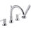 Robinet de baignoire romaine Trinsic avec douche à main, robinet de baignoire chromé à fixation sur le plateau, chrome (valve non incluse)