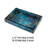 Rectangular Tray Set Of 2, Marble Design, Gold Handle, Teal Blue 16, 18 Inch