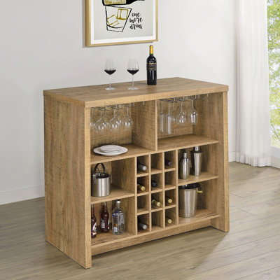 Buffet en bois, bar autoportant pour la cuisine et la salle à manger