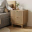 Ensemble de 2 tables de chevet Mid-Modern avec grille et deux tiroirs de rangement pour le salon de la chambre à coucher