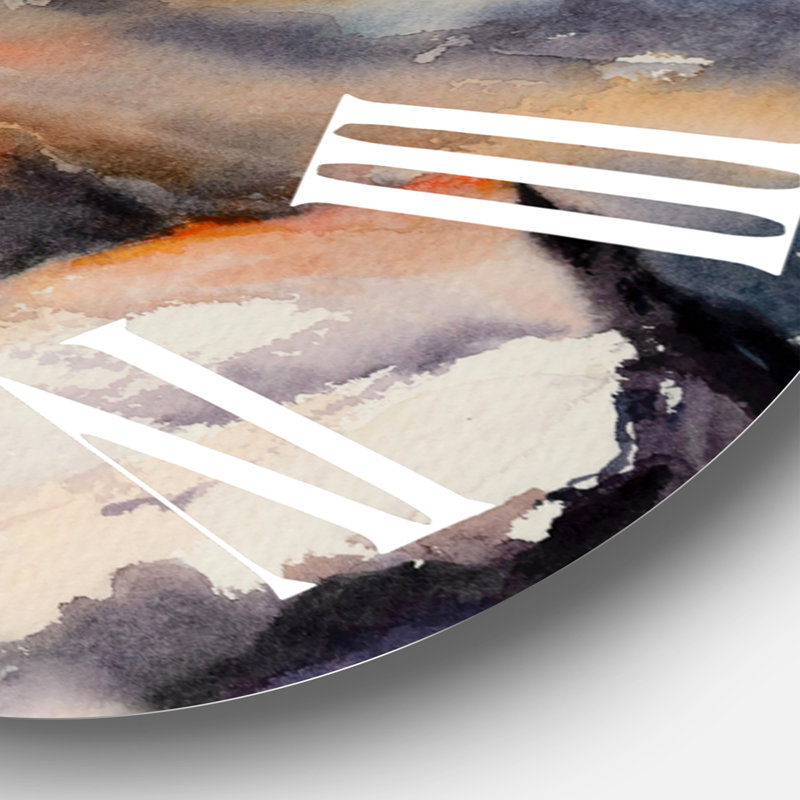 Majestic Sunset In The Mountains Landscape - Traditional Wall Clock, 29" H x 29" W x 1" D