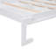 Lit escamotable double avec plusieurs tablettes de rangement et une base de lit pliante
