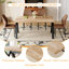 Ensemble de table de salle à manger Farmhouse pour 4 à 6 personnes, ensemble de table de cuisine en bois de style rustique-112246352-112246350