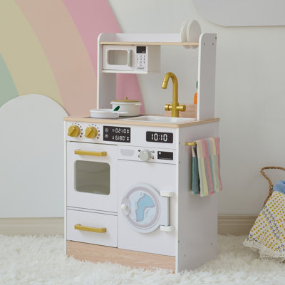 Cuisine de jeu en bois avec lave-linge, four et micro-ondes Teamson Kids Lake Tahoe