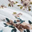 Édredon floral avec rembourrage - Double / grand 5 pièces et bordures sarcelle-118740055