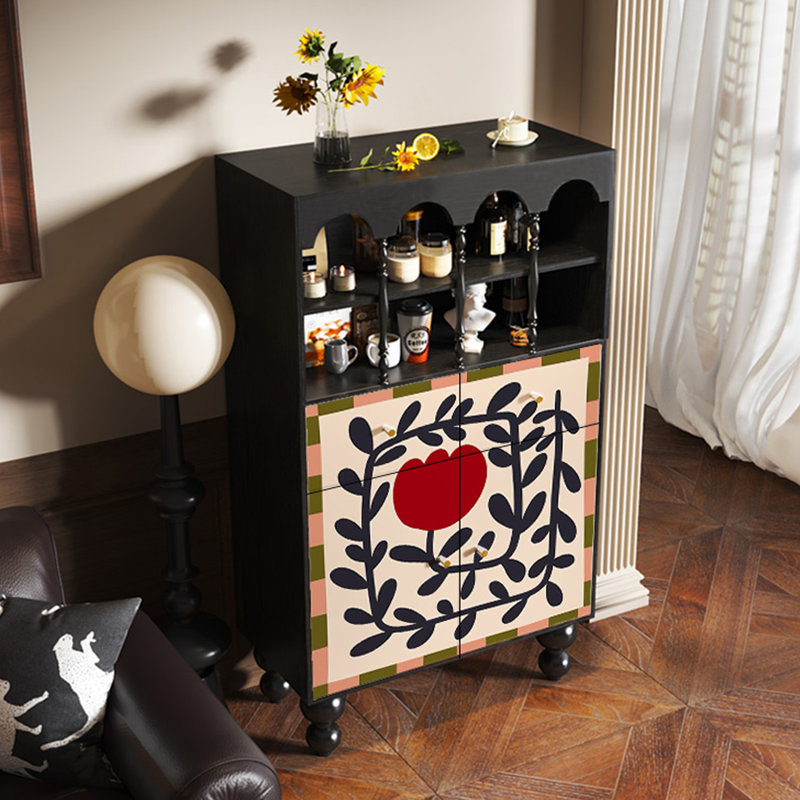 Armoire décorative multifonctionnelle décorée