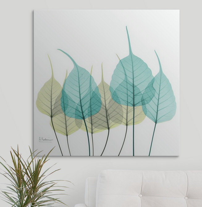 «Manigault» Bodhi Tree Leaf X-Ray par Kiranjit, reproduction de photo, Toile, H 36 po x l 36 po x P 1,5 po