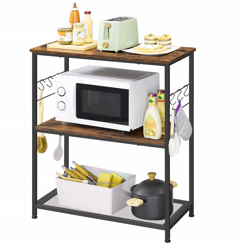 Riggle 47.2'' Wide Kitchen Island, Greige/Black