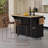 This Kitchen Cart Features A Rubberwood Flip-Top Top And Five Wheels For Stable Mobility. It Includes Storage Cabinets, Three Dining Drawers, And Shelves Inside The Cabinet Doors, Offering Versatile Functionality To Meet Your Kitchen Storage Needs.-2017308255