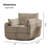 Boucle Swivel Armchairs Set Of 2, Modern Deep Seating Lounge Chairs With Accent Pillows-1828776340
