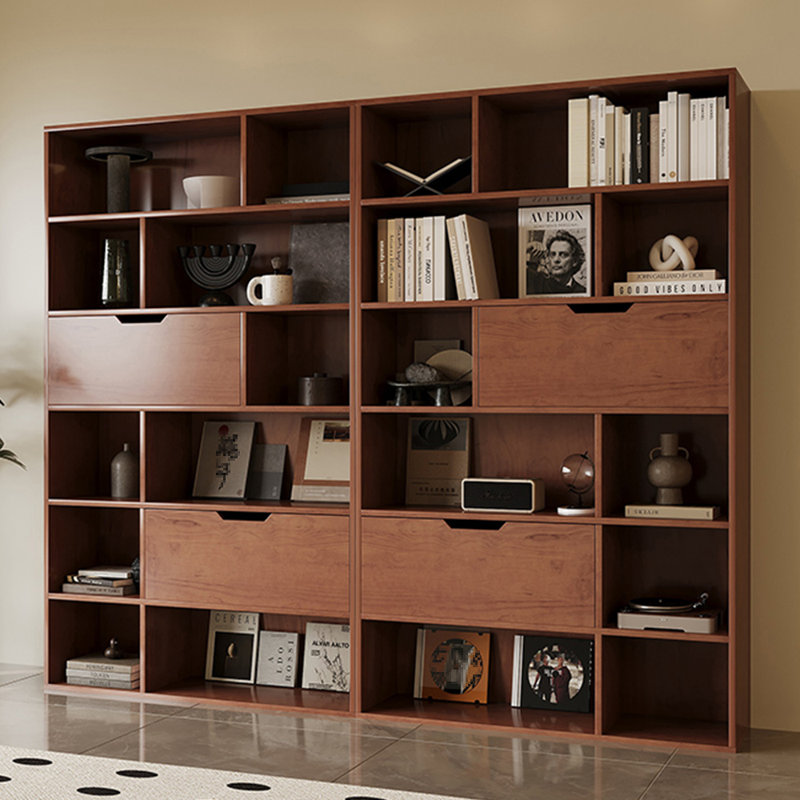 Classic Retro Storage Bookcase, (12 shelves) 78.74"H x 94.48"W x 11.81"D