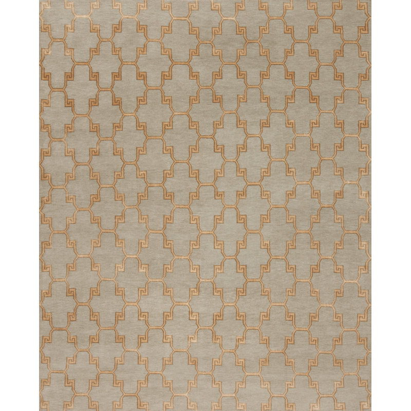 Modern Tibet Hand Knotted Geometric Area Rug