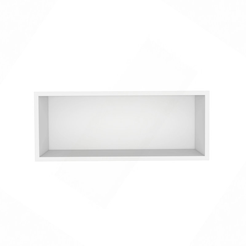 Modern Floating Shelves, Rock Wall Cabinet With Open Storage, White