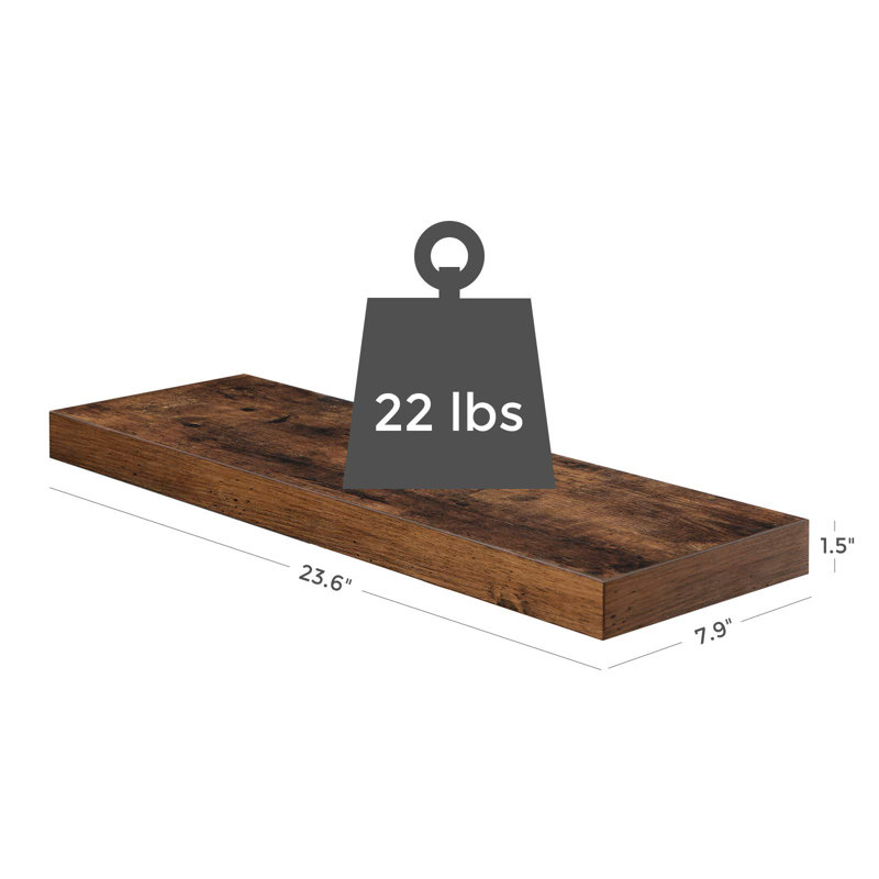 Arihaant 2 Piece Floating Shelf, Brown
