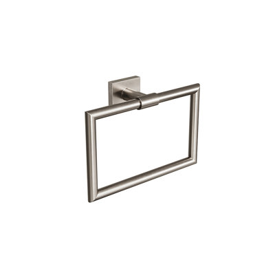 Crater Wall-Mounted Towel Ring - Brushed Nickel, Premium Brass Construction, Installation Hardware Included