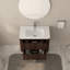 Armoire de salle de bain murale 30 po avec lavabo flottant à deux tiroirs avec lavabo intégré en céramique 30 po