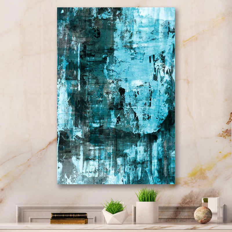 Art abstrait bleu, art abstrait bleu, Toile tendue