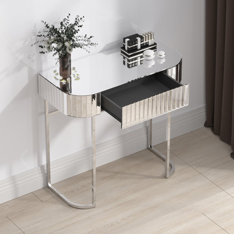 Coiffeuse à miroir Toini, Gris