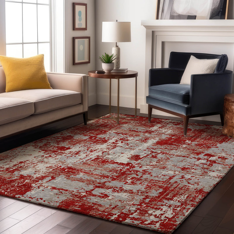 Premium Machine Washable Mayfield AMF1008 Abstract Rug, Rectangle 10' x 14'
