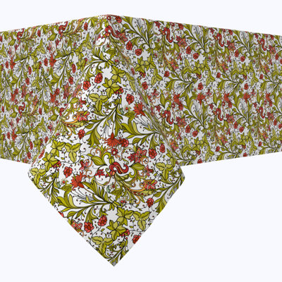 Fabric Textile Products, Inc. Square Tablecloth, 100% Cotton, Floral 21