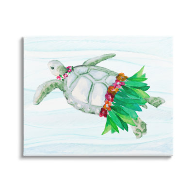 «Hula Turtle» par Lanie Loreth - peinture sur toile tendue
