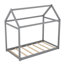 Lit maison en bois, gris