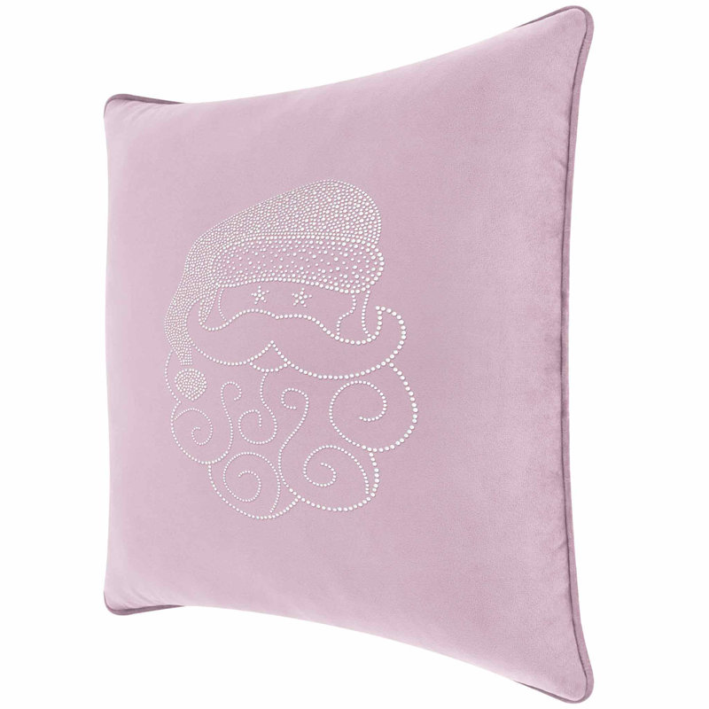 Coussin Sparkles Home Conception de Noël des Fêtes | Insertion de plumes | Lavable à la machine, Carré 20 po, Velours lavande