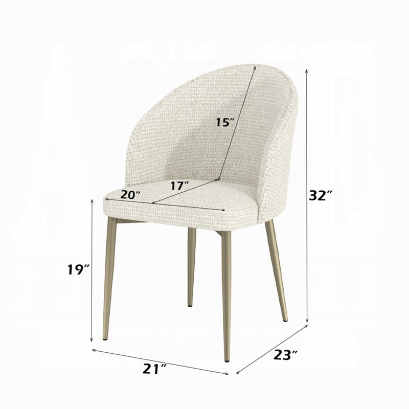 Ensemble de 2 chaises d'appoint Geru , Blanc